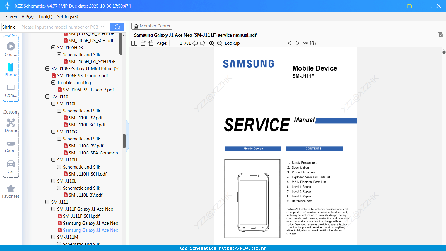 Samsung Galaxy J1 Ace Neo (SM-J111F) Service Manual